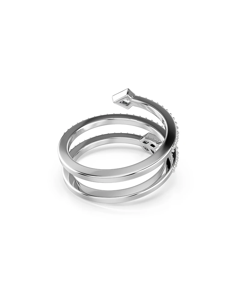 Swarovski Mixed Cuts, Arrow, White, Rhodium Plated Idyllia Motif Ring