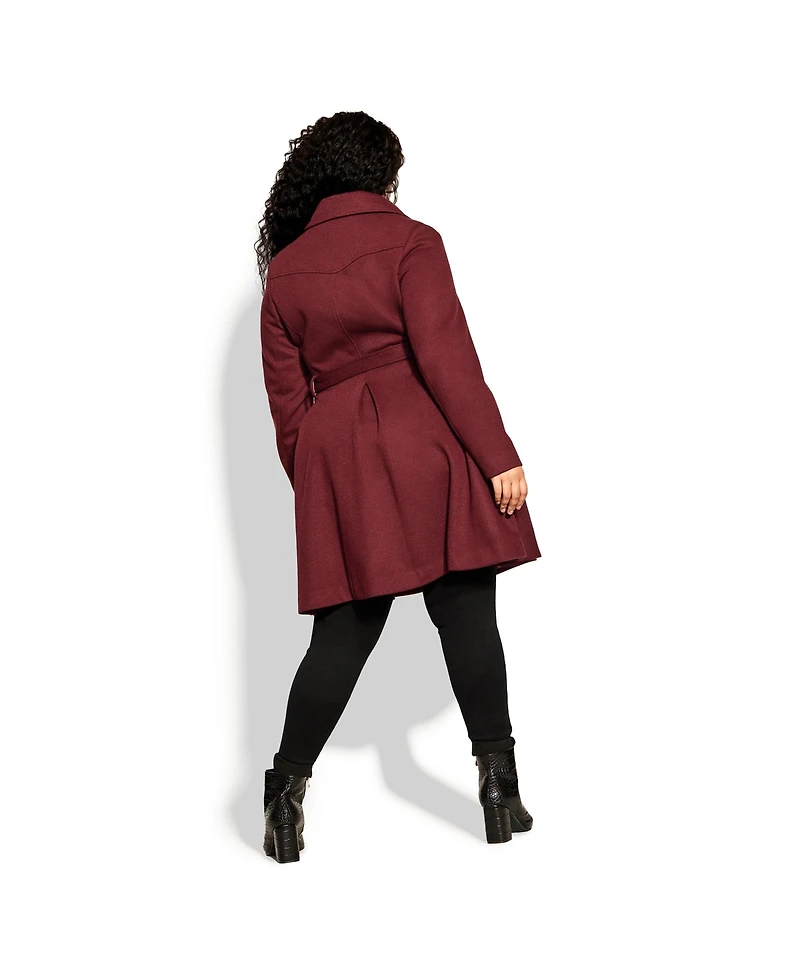 City Chic Women's Blushing Belle Coat