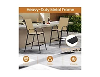 Slickblue Set of 2 Outdoor 29" Fabric Bar Stools with Armrests