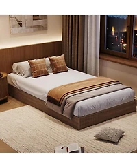 gaomon Wood Platform Bed Frame, Fluted Design, Durable Slats, No Box Spring