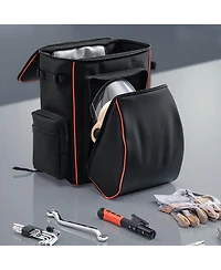 Mecale Welding Backpack, 35.6L Welder Tool Backpack with Helmet Catch Bag, 600D Polyester Gear Pack, Multi-Purpose Storage Bag