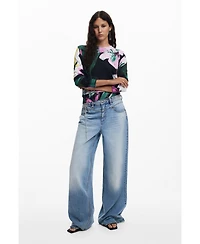 Desigual Women's Fine floral sweater