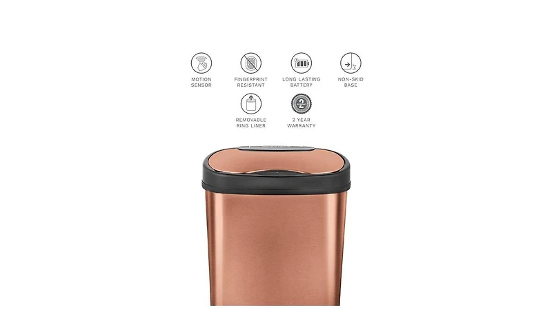 Ninestars Oval Motion Sensor Trash Can 3.9 Gallon
