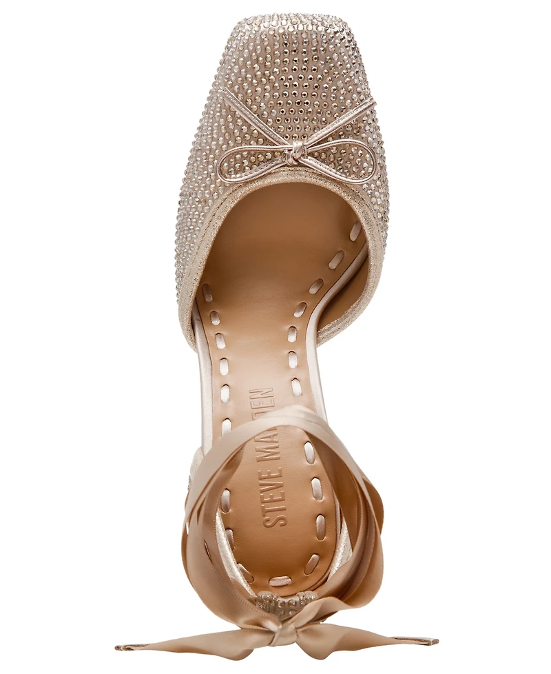 Steve Madden Women's Larina-r Lace-Up High-Heel Ballet Pumps