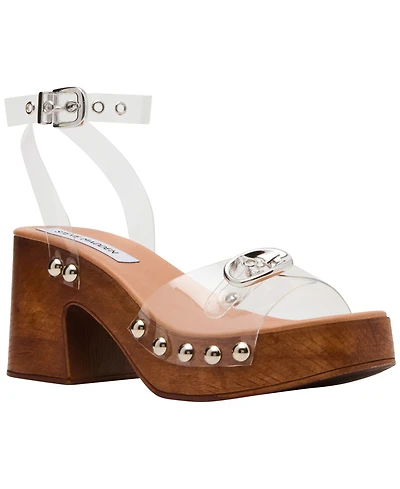 Steve Madden Women's Kruise Wooden Platform Sandals