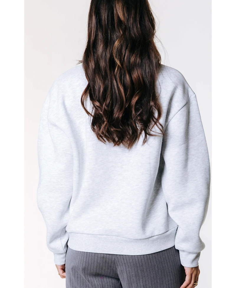 Colourful Rebel Women's Paisley Patch Dropped Shoulder Sweat