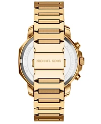 Michael Kors Men's Prescott Chronograph Gold-Tone Stainless Steel Watch, 44mm