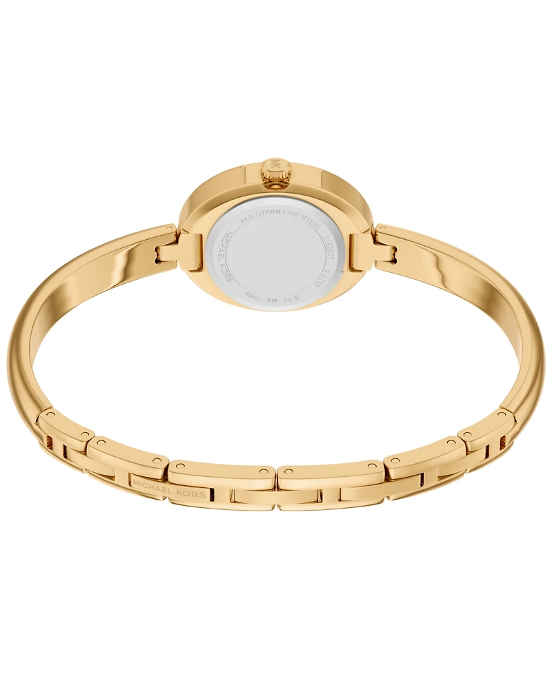 Michael Kors Women's Maude Three-Hand Gold-Tone Stainless Steel Watch, 21mm