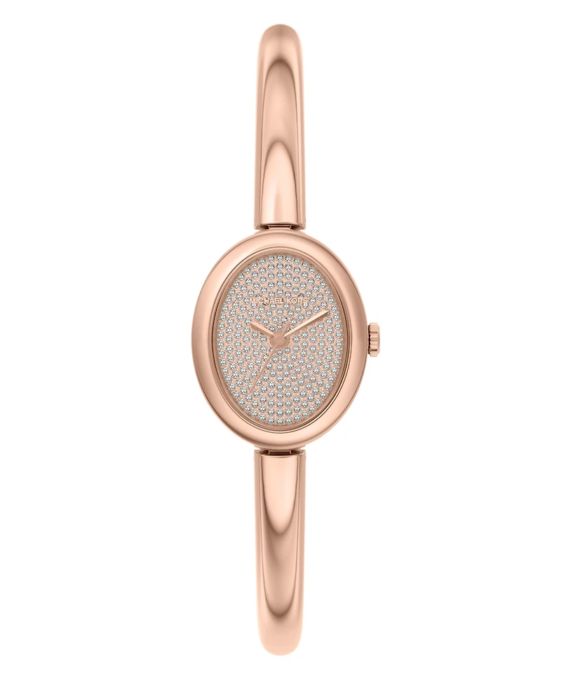Michael Kors Women's Maude Three-Hand Rose Gold-Tone Stainless Steel Watch, 21mm