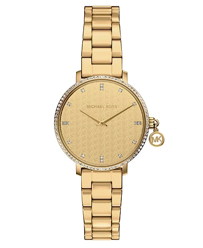 Michael Kors Women's Pyper Two-Hand Gold-Tone Stainless Steel Watch, 32mm