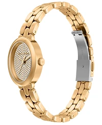 Michael Kors Women's Maude Three-Hand Gold-Tone Stainless Steel Watch and Bracelet Set, 21MM
