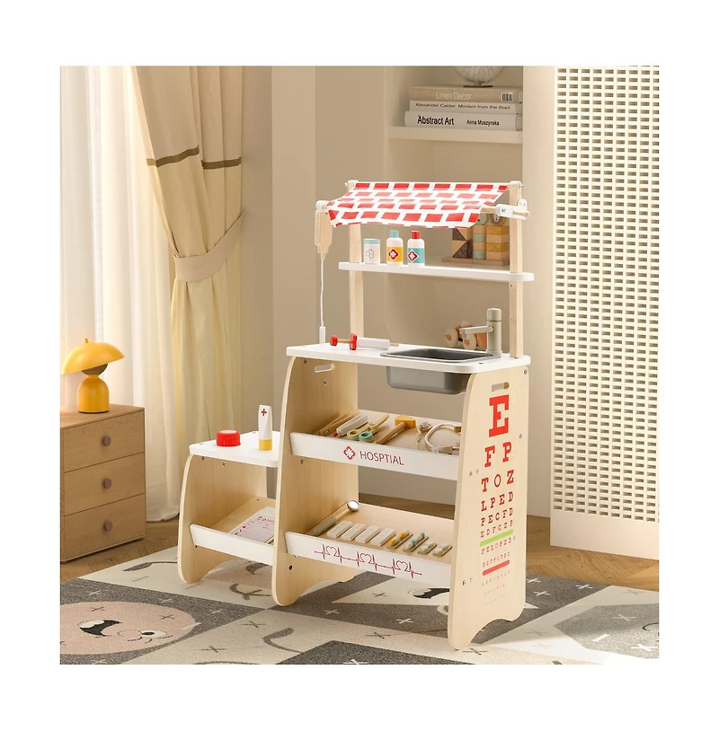 Bruce & Shark Kids Doctor Playset – 22-Piece Pretend Medical Kit with Tools