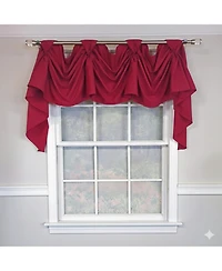Rlf Home Classic Twil 3-s Victory 100% Cotton Tab Top Swag Window Curtain 54" x 25"