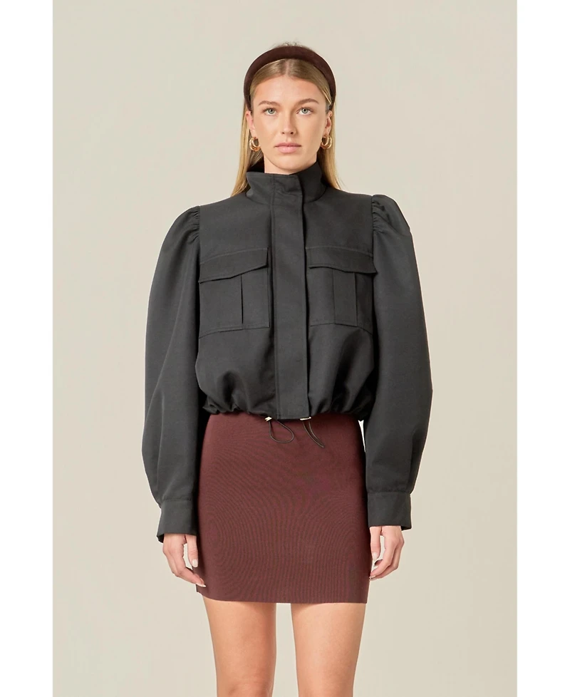 English Factory Women's Technical Drawstring Bomber