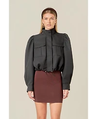 English Factory Women's Technical Drawstring Bomber