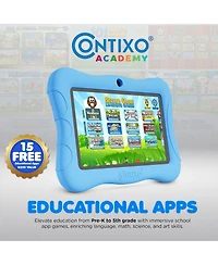 Contixo 7" Android Kids Tablet 32GB, Includes 50+ Disney Storybooks & Stickers, Protective Case with Kickstand, (2024 Model)