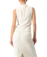 Ivonne Women's Sleeveless Ribbed Crop Top