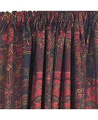 Rlf Home Espadas 100% Cotton Rod Pocket Window Curtain set of 2 Panels 100" x 96" Burgundy