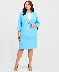 Kasper Plus Knee-Length Pencil Skirt