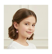 GiGiGirl 14k Yellow Gold Plated Dangling Heart Enamel earrings for Kids