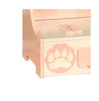 Bruce & Shark Bear Vanity Set for Girls | Kids Makeup Table with Mirror, Drawer & Pretend Cosmetics