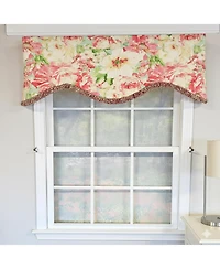 Rlf Home Angeline Cornice 100% Cotton Rod Pocket Lined Window Valance 50" x 17"
