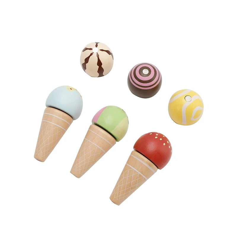 Bruce & Shark Wooden Ice Cream Shop Playset for Kids, Encourages Creative Role-Play