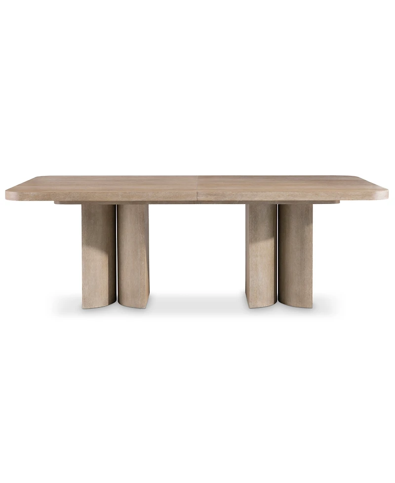 Bernhardt Loggia 7-Pc. Wood Rectangle Table and Upholstered Arm Chairs Dining Set