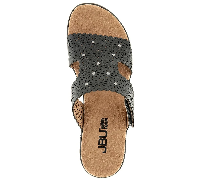 Jbu Women's Sanya Casual Slip-On Wedge Sandals