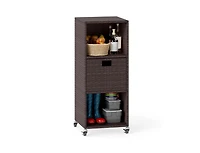 Slickblue Outdoor Patio Storage Cabinet with Drawer and 3 Shelf Design