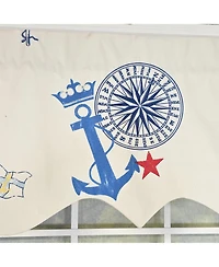 Rlf Home Ralph Lauren Navigator Regal 100% Cotton Rod Pocket Lined Window Valance 50" x 17" Off White