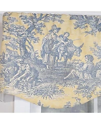 Rlf Home Colonial Provance 100% Cotton Rod Pocket Lined Window Valance 50" x 15" Yellow