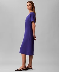 Calvin Klein Women's V-Neck Midi Dress