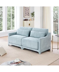 Streamdale Furniture Chenille 2-Seater Sofa - Sky Blue