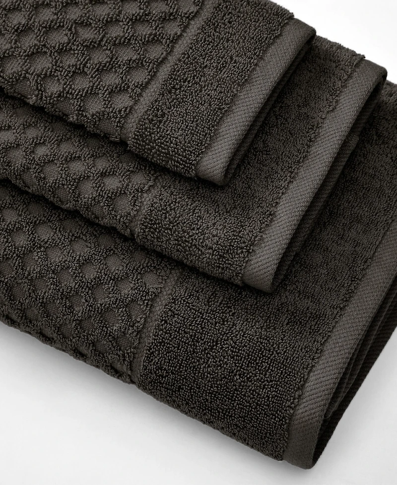 Linery & Co. Quick-Drying Cotton Diamond Waffle Textured 2-Piece Bath Sheet Set