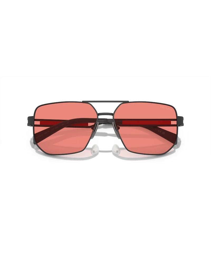 Prada Linea Rossa Men's Pilot Sunglasses, Ps 51ZS