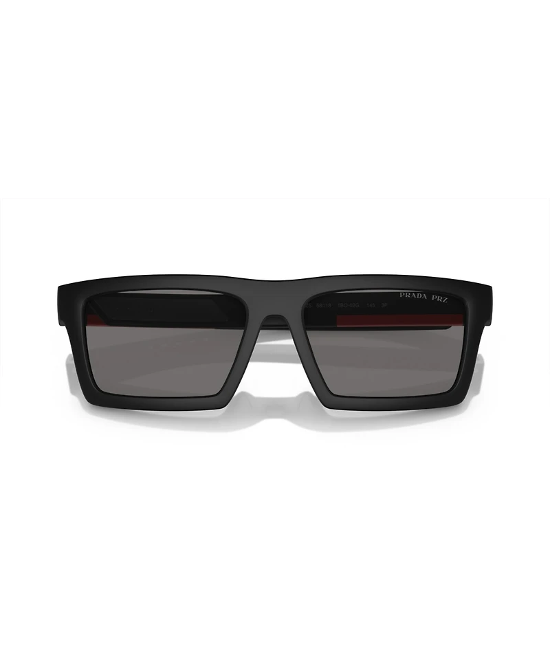 Prada Linea Rossa Men's Rectangle Polarized Sunglasses, Ps 02ZSU