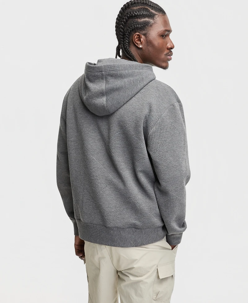 Mode of One Men's Long-Sleeve Relaxed Quilted Cotton Hoodie, Macy's Exclusive