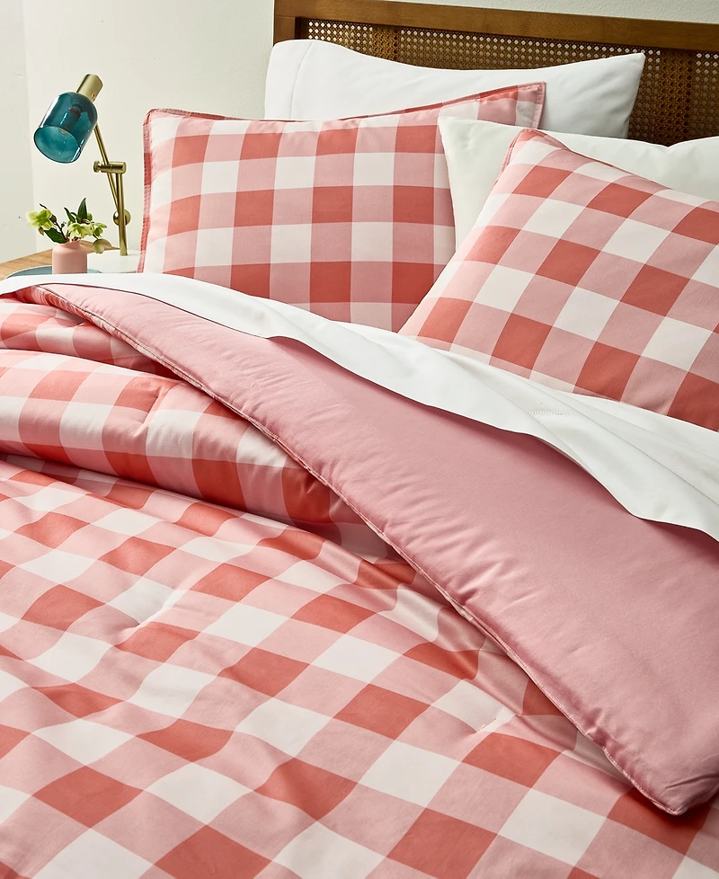 Arch Studios Gingham 3-Pc. Comforter Set, Full/Queen, Macy's Exclusive