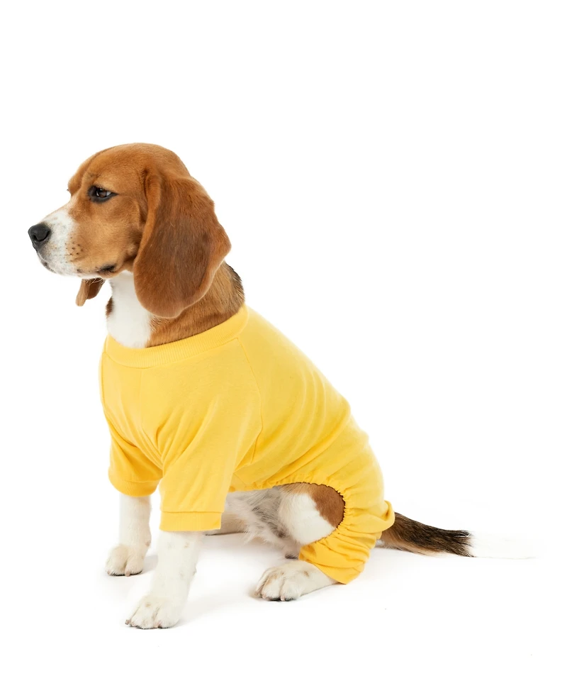Leveret Dog Cotton Pajama Solid Navy