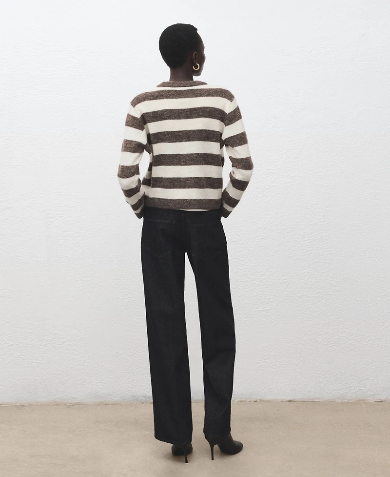 Mango Women's Knit Striped Sweater