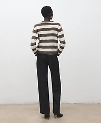 Mango Women's Knit Striped Sweater