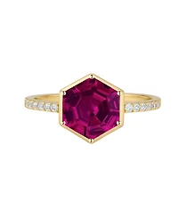 Macy's Amethyst (2 ct. t.w.) and Lab-Grown White Sapphire (0.01 Ring 14k Gold Over Sterling Silver (Also Available Multi-Stones)