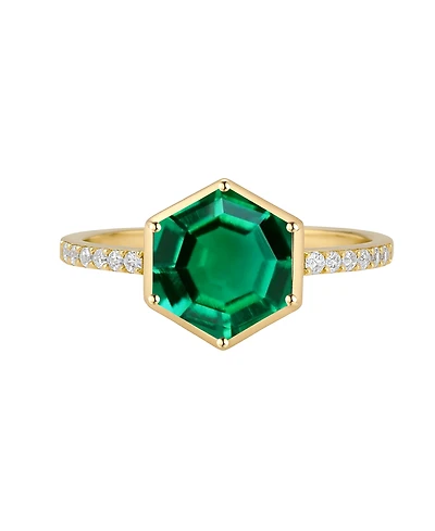 Macy's Amethyst (2 ct. t.w.) and Lab-Grown White Sapphire (0.01 Ring 14k Gold Over Sterling Silver (Also Available Multi-Stones)