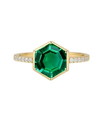 Macy's Amethyst (2 ct. t.w.) and Lab-Grown White Sapphire (0.01 Ring 14k Gold Over Sterling Silver (Also Available Multi-Stones)