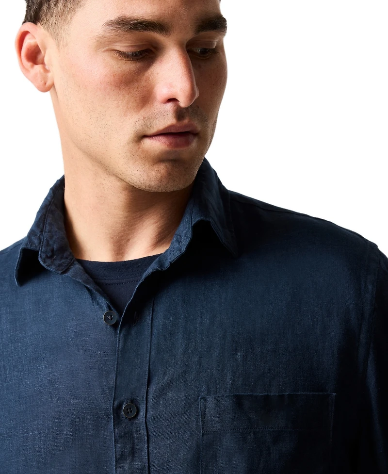 Rodd Gunn Men's Coromandel Linen Long Sleeve Slim Fit Shirt