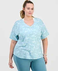 Id Ideology Plus Size V-Neck Performance Tee, Macy's Exclusive