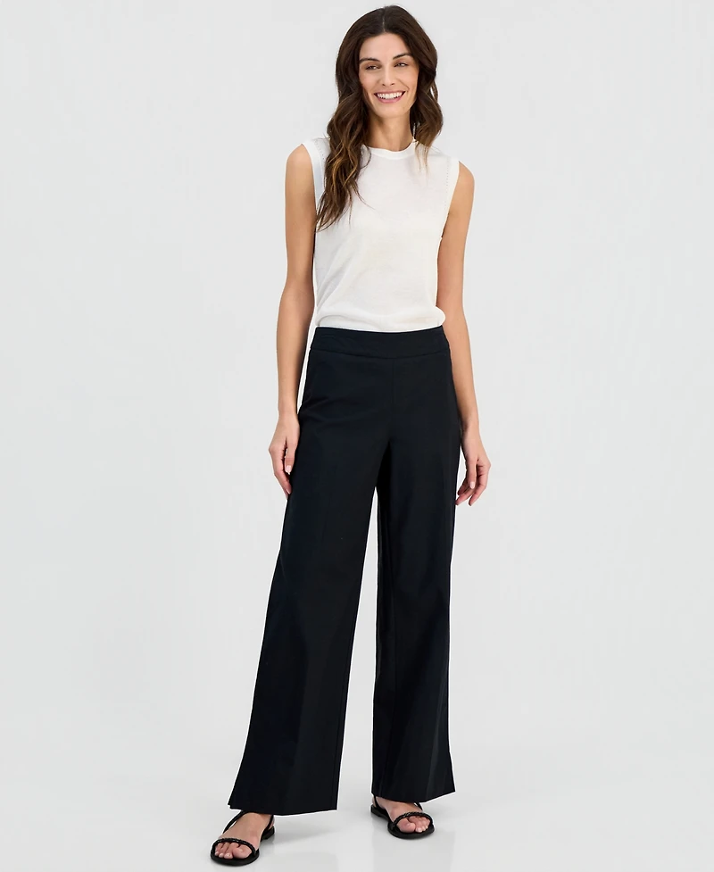 Jm Collection Women's Mid-Rise Pull-On Wide-Leg Pants, Macy's Exclusive