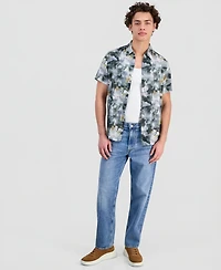 Guess Men's Abstract-Print Short-Sleeve Shirt