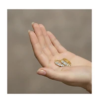 Rachel Glauber Elegant Extra Mini Huggie Hoop Earrings White Gold Plated or 14K